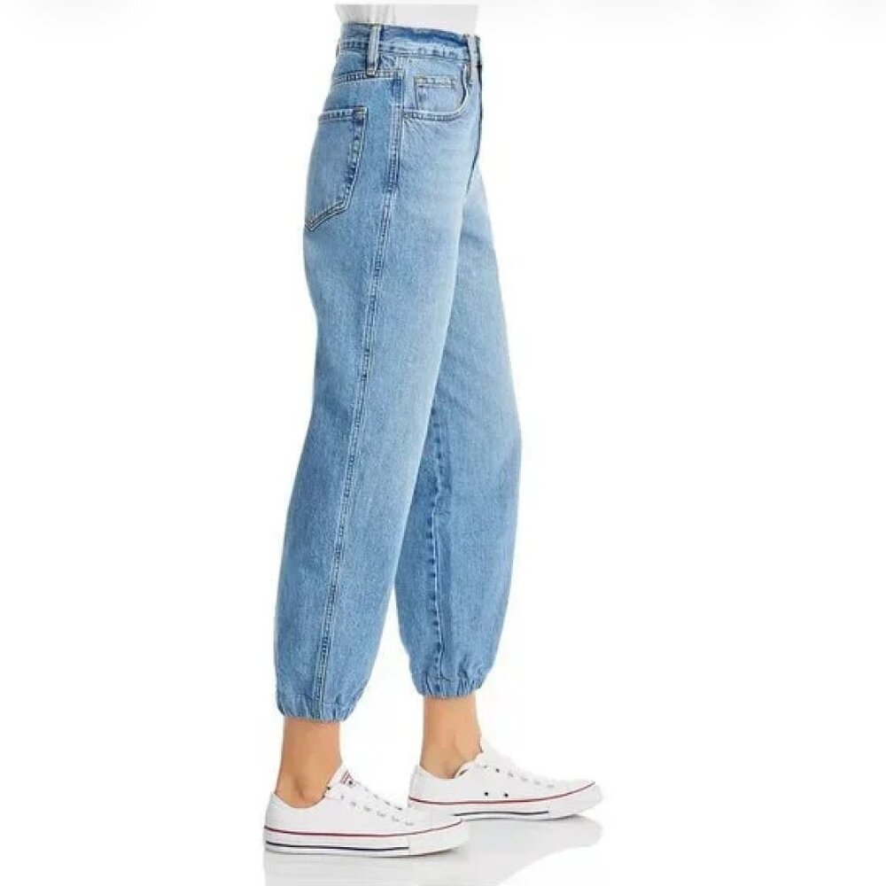 Frame Jeans The Lounge High Rise Cropped in Chill Relaxed Look Designer Jogger - Picture 2 of 9